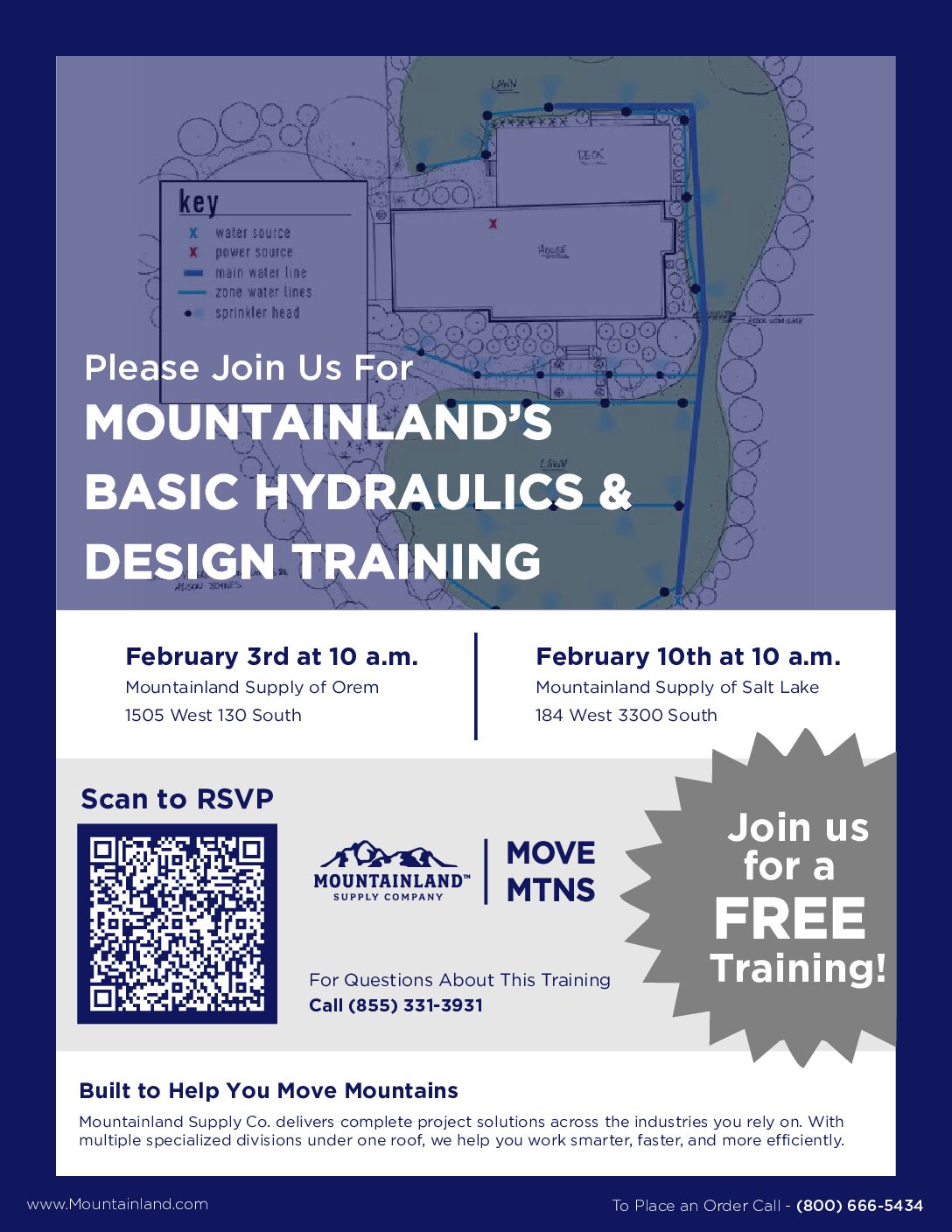 Mountainland Basic Hydraulics & Design Training on Feb. 3rd & 10th