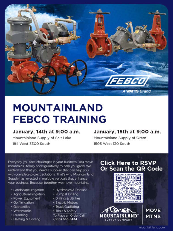 Mountainland Febco Training Starting Jan. 14th