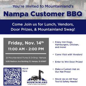 Nampa Customer BBQ at Mountainland Pump & Drilling Nov. 14th