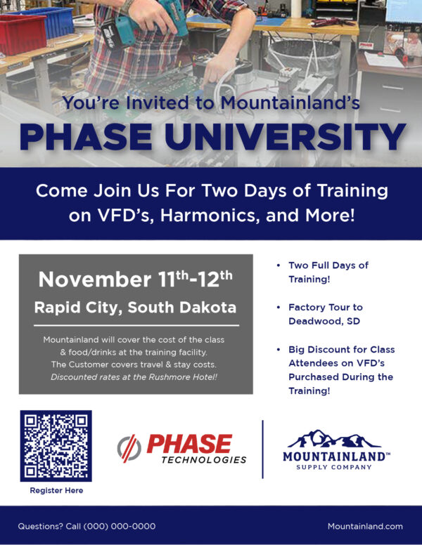 Phase University Training in South Dakota Nov. 11th & 12th