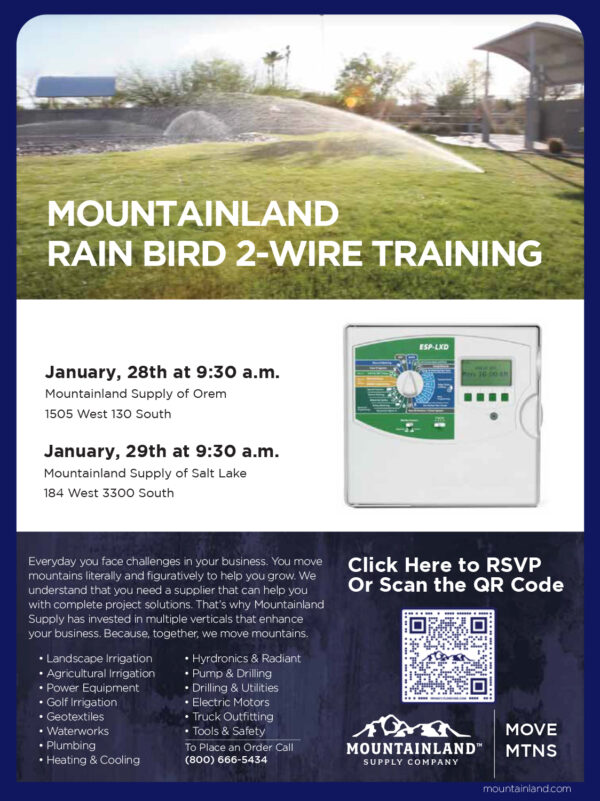 Rain Bird 2-Wire Training Starting Jan. 28th