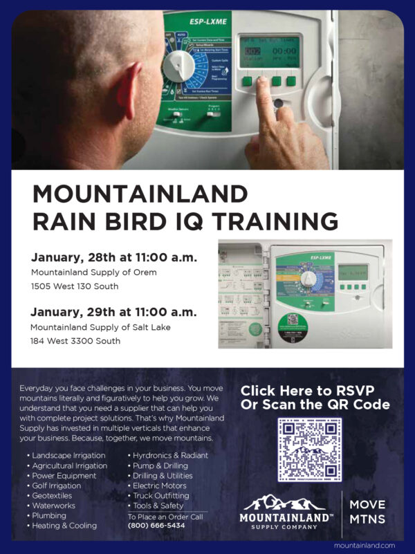 Rain Bird IQ Training Starting Jan. 28th