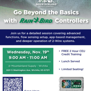 Rain Bird Training Day on Nov. 19th at Mountainland Supply Co. - Wichita, KS