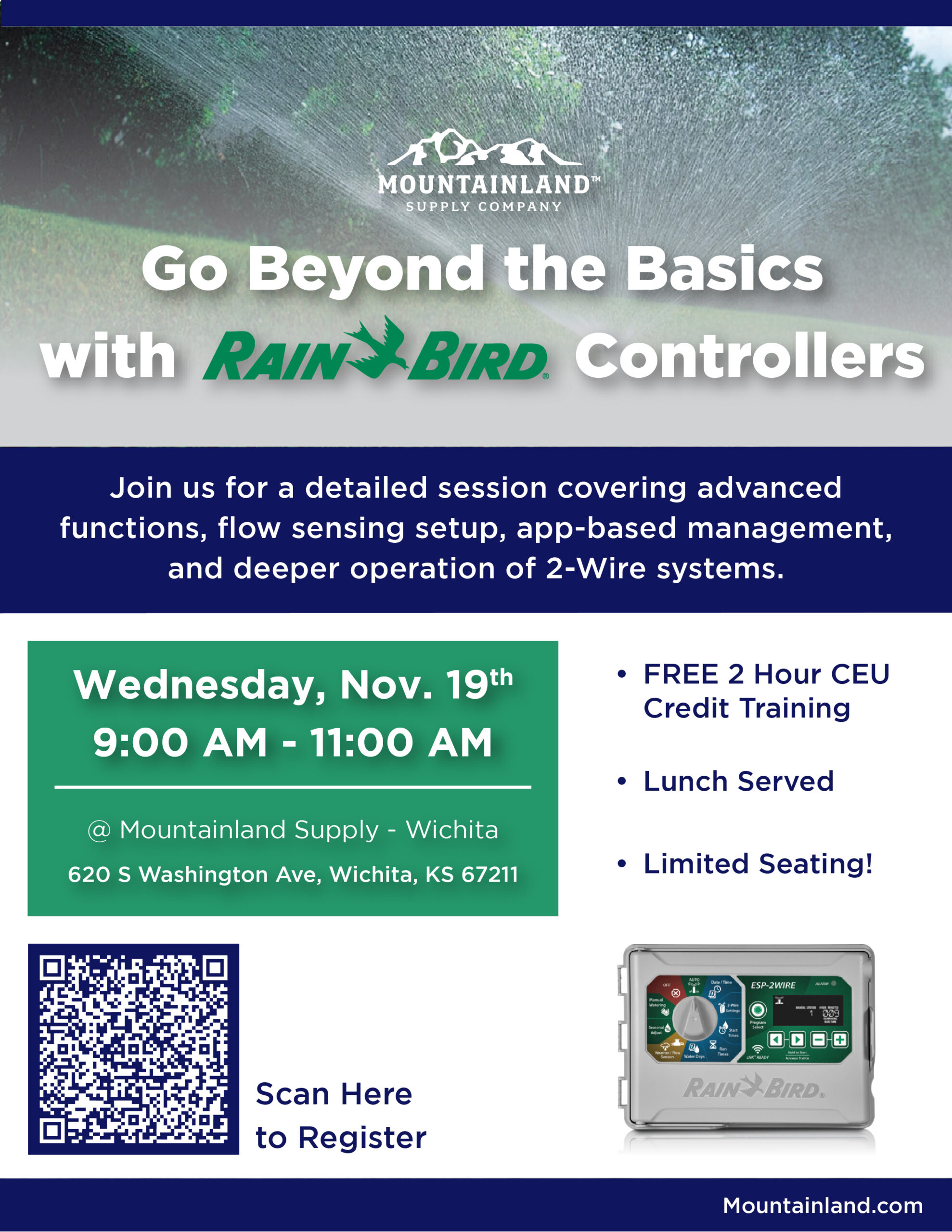 Rain Bird Training Day on Nov. 19th at Mountainland Supply Co. - Wichita, KS - Image 2