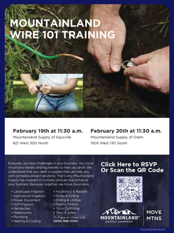 Mountainland Wire 101 Training Starting Feb. 19th